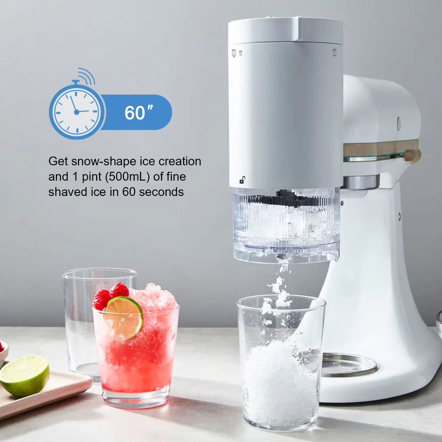 KitchenAid Eisrasierer-Aufsatz in Weiß mit 8 Eisformen und groben sowie feinen Klingen - Bild 3