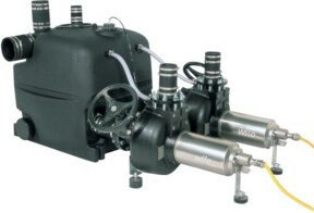 Wilo Abwasserhebeanlage DrainLift XXL 840-2/1 mit 1,7 kW, 400 l und DN 80 in Schwarz - Bild 1