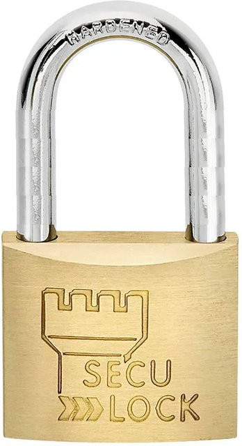 Burg Wächter Vorhangschloss 405 HB 40 65 SB aus Edelstahl in Silber und Gold - Bild 1