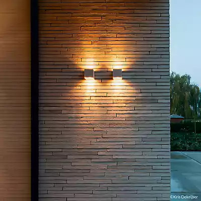 Wever & Ducré Box 2.0 LED Outdoor Wandleuchte in Grau mit warmweißem Licht (3.000 K) - Bild 1