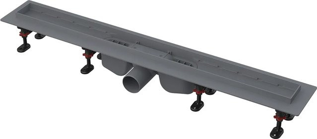 Alcadrain APZ12 Optimal Duschrinne mit Rand, Farbe: Grau, Breite: 85 cm, Tiefe: 12,5 cm - Bild 1