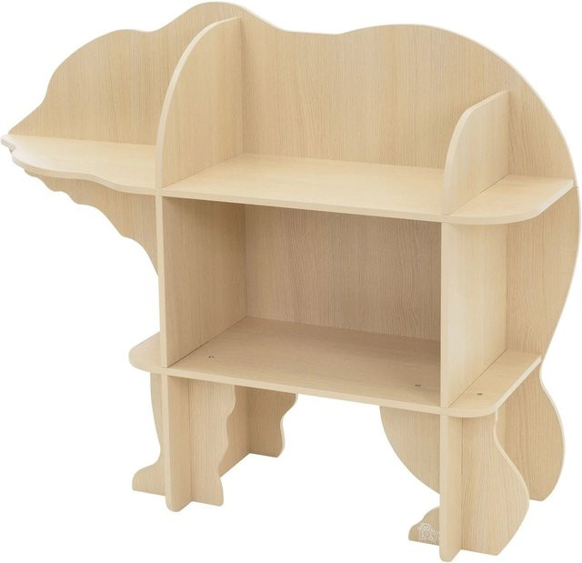 Joyz Kinderregal Bär-Design in Natur mit 2 offenen Regalen, B/T/H: 110 x 32 x 83 cm - Bild 2