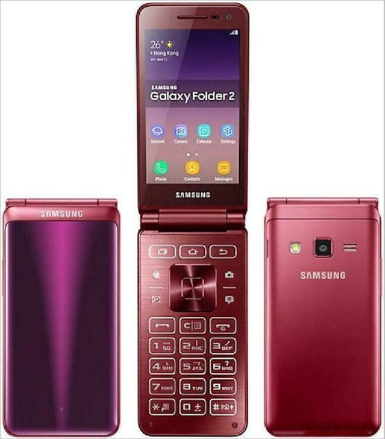 Samsung Galaxy Folder 2 G160N Refurbished Smartphone Rot 4G LTE 32 GB ROM 2 GB RAM - Bild 1