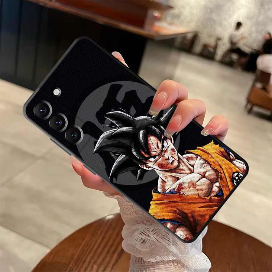 Schwarze weiche Handyhülle mit Drachenkugeln Design für Samsung Galaxy Modelle - Bild 3