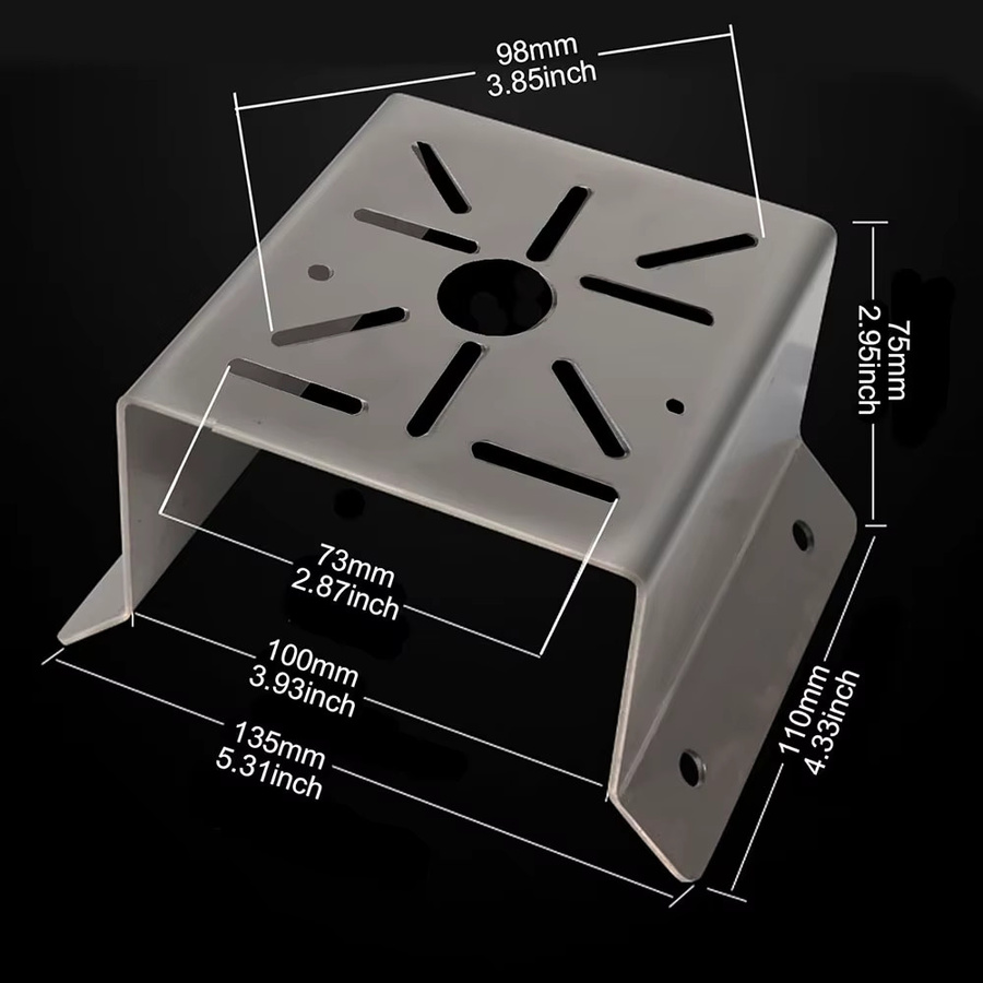 2 Stück ACDML Wand-Eckhalterung aus Metall in Silber für CCTV-Sicherheits-PTZ-Kameras als Weitwinkeladapter - Bild 2