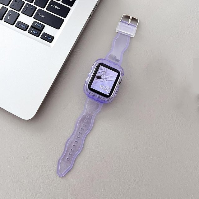Armband für Apple Watch, TPU Sport, transparent, gray, Unisex - Bild 1