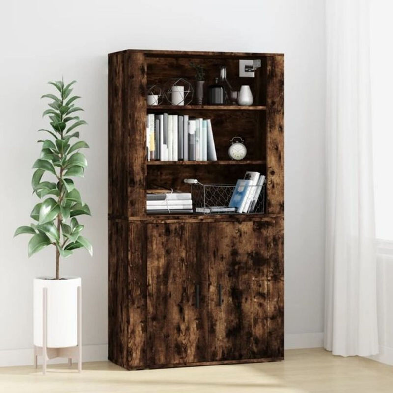 Modernes Highboard Vidaxl aus Holzwerkstoff in Braun, B/T/H: 150 x 80 x 33 cm - Bild 1