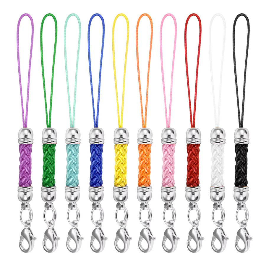 Schlüsselbund Seil mit Karabinerverschluss, Lanyard Lariat Strap Cord, 10 Stück - Bild 2