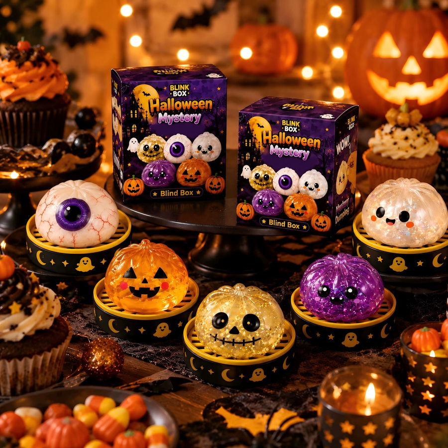 Schylling Halloween Pektin-Dumpling Squishies, Geisterbrötchen-Spielzeug - Bild 2