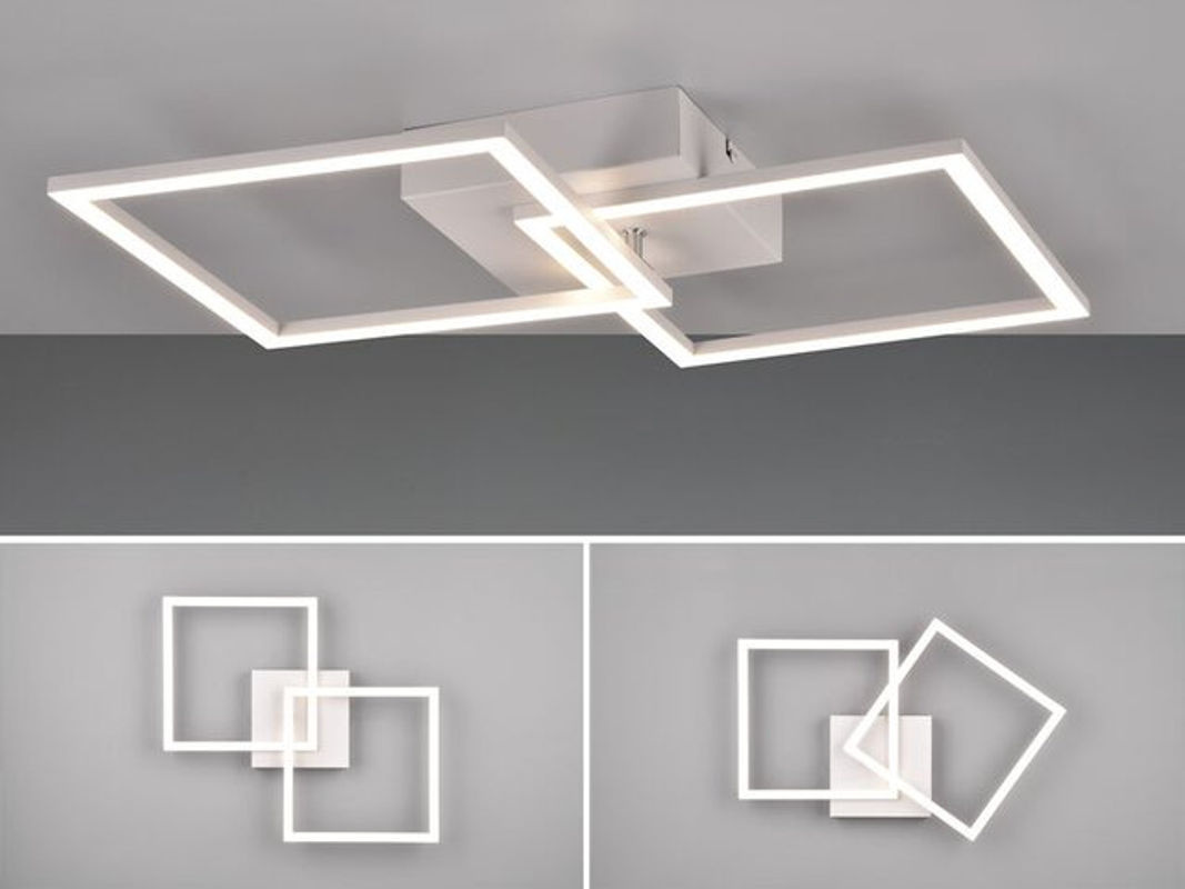 Reality LED Deckenleuchte Trail modern aus Metall in Weiß matt B/H/T: 44,6 x 7,0 x 39,6 cm - Bild 2