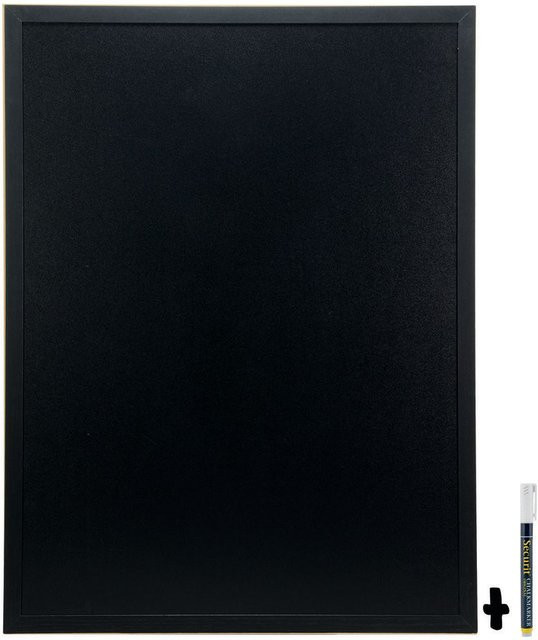 Securit Wandtafel Woody aus Holz in Schwarz, B: 60 cm, H: 80 cm - Bild 1