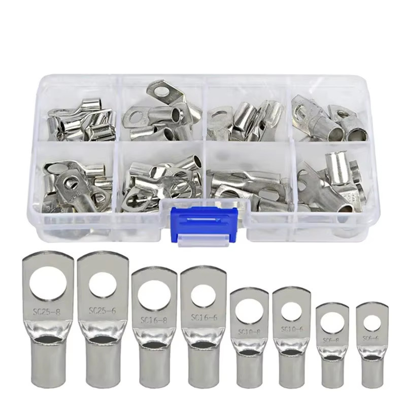 HX-50B Kupfer Ring Terminal Set mit Lötanschlüssen in Silber für Auto und Batterie - Bild 3