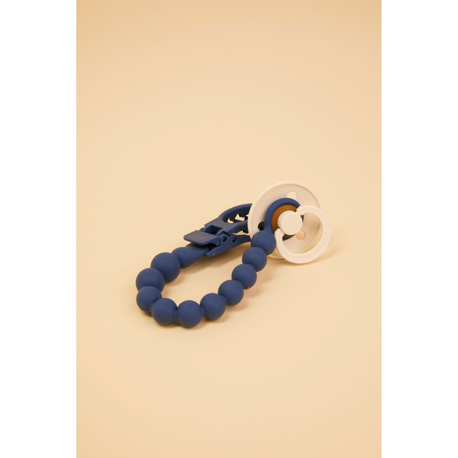 BIBS Schnullerclip aus Silikon in Blau, BPA-frei - Bild 2