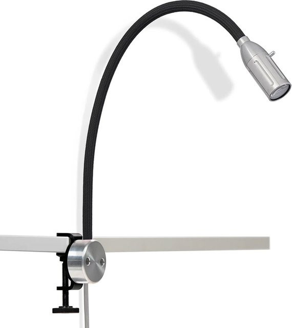 Less-n-more Zeus Essentials LED-Klemmleuchte aus Aluminium in Schwarz mit warmweißem Licht (2700K) - Bild 1