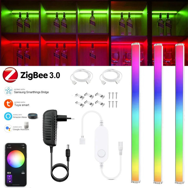 YSRSAI Smart LED Küchenschrankleuchten RGB dimmbar mit Tuya WiFi und Alexa Steuerung für Schrank und Schlafzimmer - Bild 1