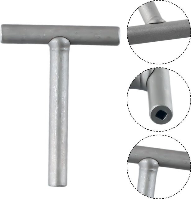 VIBRATITE T-Griff Schraubenschlüssel für Ventilschrauben in Silber, Set mit 1/3/3/4mm Vierkant und Sechskant zur Einstellung - Bild 1