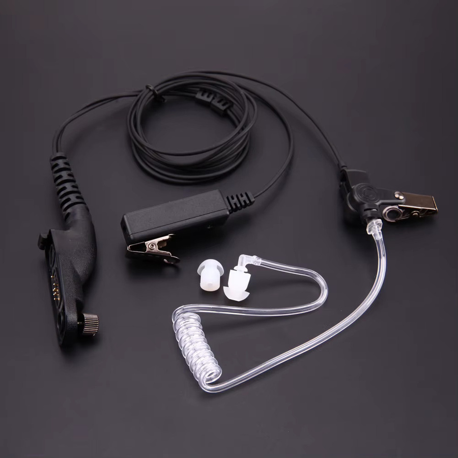 ALLOET Luftschlauch-Ohrhörer Headset mit PTT-Mikrofon in Schwarz für Motorola Xir P8268 P8668 APX6000 APX7000 APX2000 DP3400 DP3600 DP4400 DGP8050 In-Ear Kopfhörer - Bild 2