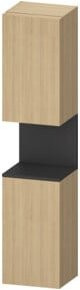 Duravit Hochschrank Qatego mit 2 Türen, Grau und Eiche Natur, B: 40 cm, T: 36 cm, H: 176 cm - Bild 1