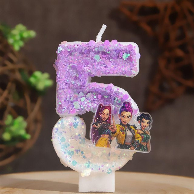 Yiran toy 1 Kpop Dämonenjäger Zahlenkerzen 0-9 für Geburtstag und Babyparty in Mehrfarbig - Bild 1