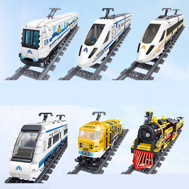 City Power High-speed Eisenbahn Fuxing Hexie Elektrische Lokomotive Zug, Bausteine Spielzeug - Bild 1