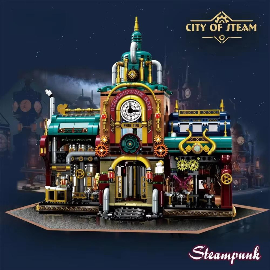 Linyi toy Steampunk Architektur Straße Buntes Konstruktionsset ab 14 Jahren - Bild 2