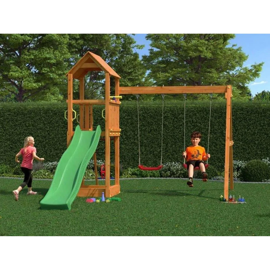 Belladoor Spielturm Flappi in Teakfarben - Bild 2