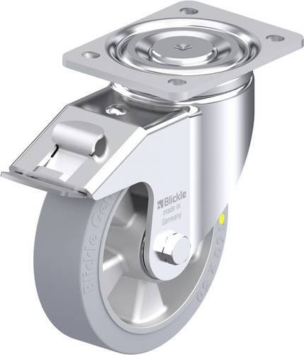 Blickle Stahlblech-Lenkrolle LH-ALEV 160K-FI-SG-AS in Silber/Grau mit 160 mm Rad-Durchmesser und 350 kg Tragfähigkeit - Bild 1