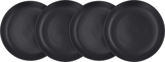 SILVERCREST® Teller- und Schüssel-Set aus Steinzeug, 4-teilig, schwarz, mikrowellen- und spülmaschinenfest - Bild 1