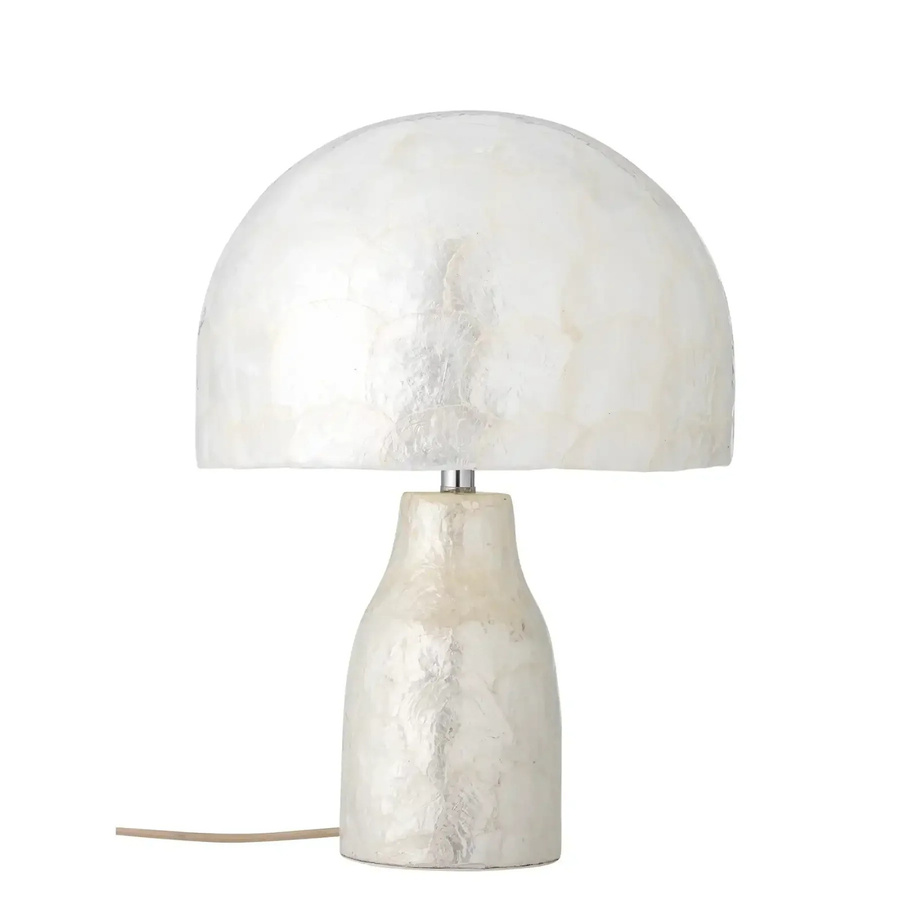 Bloomingville Tischlampe Adria in Beige mit Perlmutt-Design, Höhe: 43 cm - Bild 1