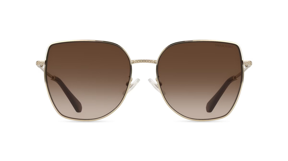 Swarovski 0SK7021D Sonnenbrille, Vollrand, Quadratisch, Metall, Gold, Damen - Bild 1
