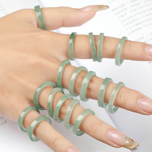 Buy Bao Ji Ring, Guatemala Jadeit Blau, Damen - Bild 1