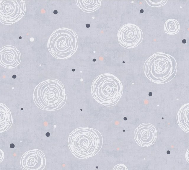 A.S. Création Vliestapete Kreise in Grau-Rosa, geometrisches Design, B: 0,53 m x L: 10,05 m - Bild 1