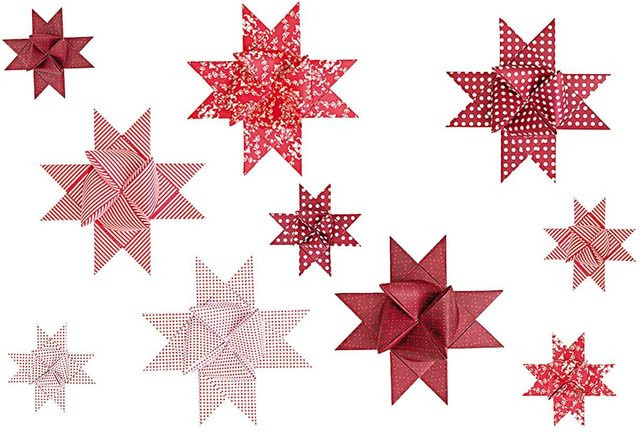 Rico Design Paper Poetry Fröbelstreifen rot-weiß mix, 60 Stück - Bild 1