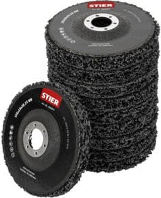 STIER Reinigungsvlies für Winkelschleifer in Schwarz, B: 125 mm, H: 13 mm, T: 22,23 mm - Bild 1