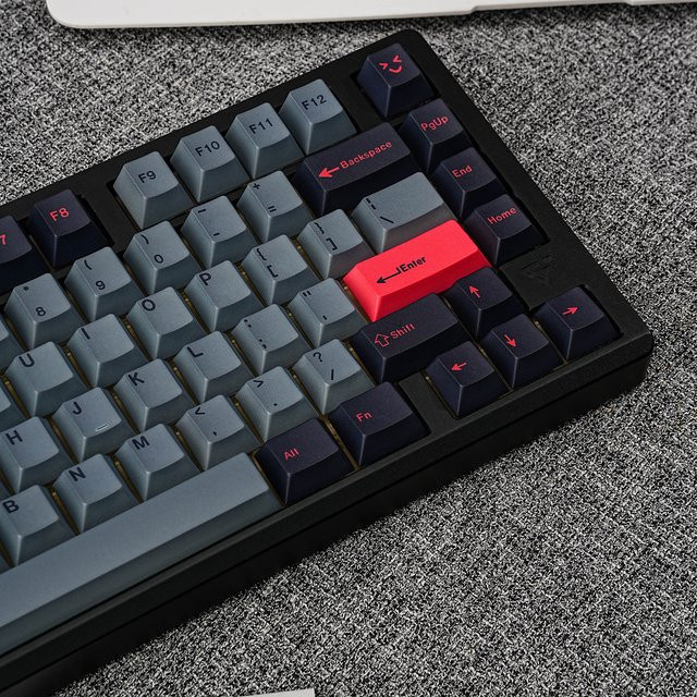 Jaycomia Tastenkappen GMK Clone 8008 Dye-Sub für mechanische Tastaturen in Grau mit KR ISO DE FR ES AR Layout - Bild 1