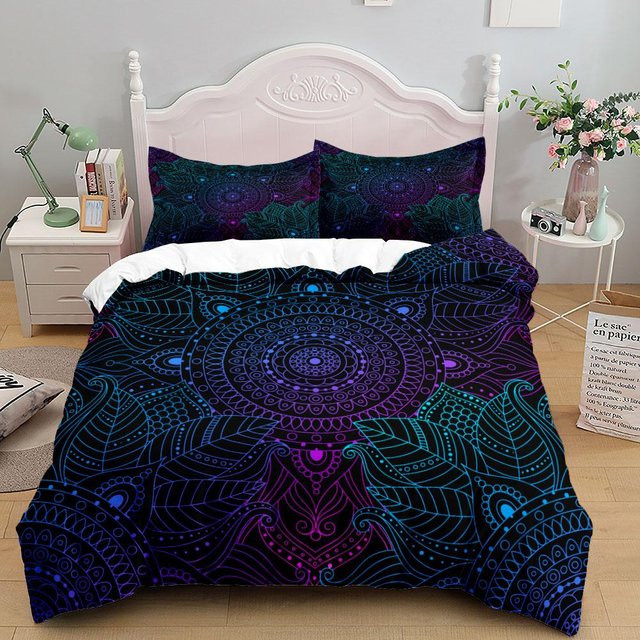 JMG Household Supplies Bettwäsche Set Vintage Mandala in Blau, Material Mikrofaser Polyester, B/H: 230 x 230 cm - Bild 1