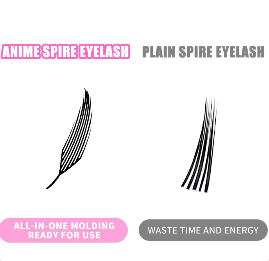 Anime Spire Wimpernverlängerung, Schwarz, Natürlich, Unisex - Bild 3