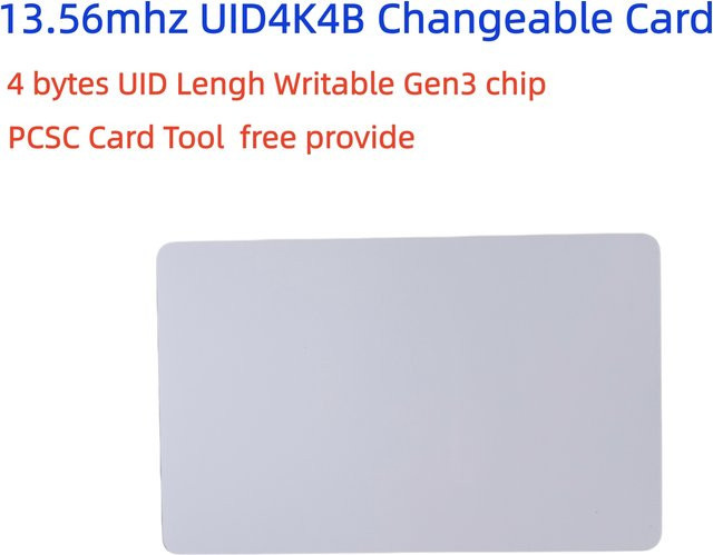 Anordsem NFC S70 4k RFID-Schlüsselanhänger in Weiß, 13,56 MHz, wiederbeschreibbarer Token mit 4 Bytes UID 0 Block zur Sicherung und zum Klonen - Bild 1