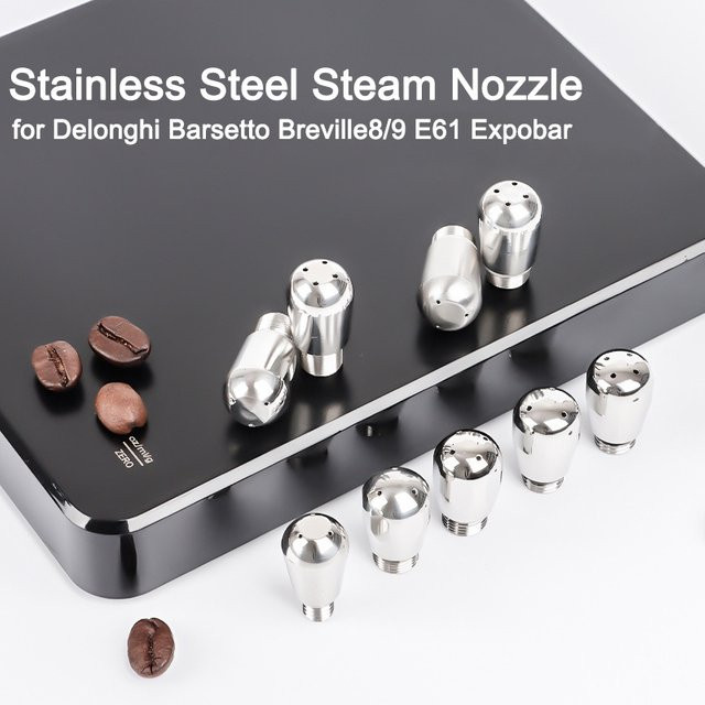 Edelstahl Dampfdüse für Delonghi Barsetto Breville E61 Expobar Kaffeemaschinen in Silber mit 3 oder 4 Löchern - Bild 1