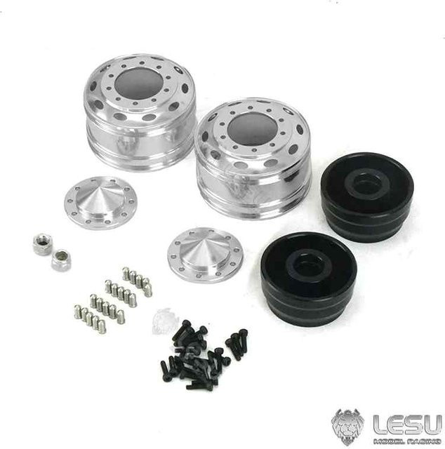 Tamiya Amerikanisches Simulations-LKW-Modell, Vorderradnabe, Metall, Grau - Bild 1