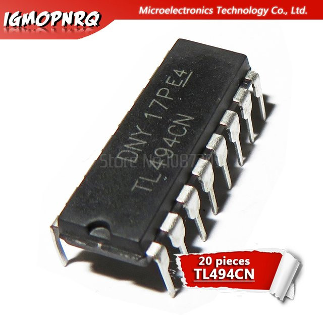20 Stück TL494CN PWM Schaltregler 40 kHz 200 mA DIP-16 in Schwarz - Bild 1