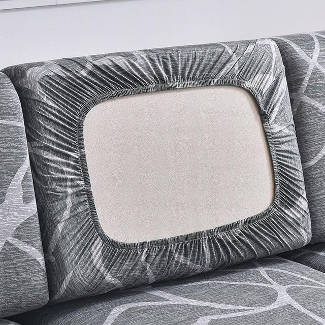 Elastischer Sofaüberwurf mit Blumendruck von Yiran Bag für L-Form Ecksofas, rutschfest und waschbar, Polyester - Bild 1
