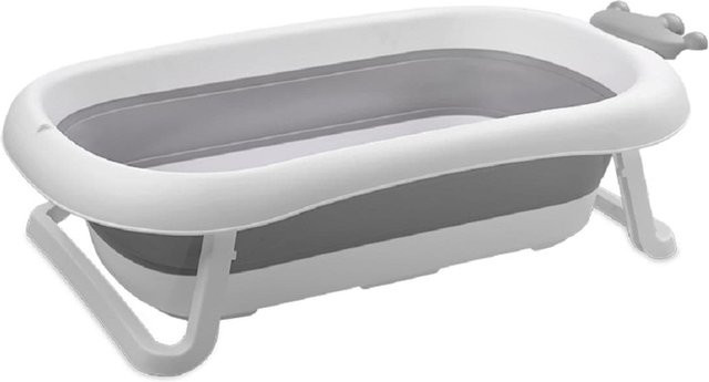 Lorelli Babybadewanne Royal faltbar mit Anti-Rutsch-Funktion und Kanalabdeckung in Grau, Breite: 83 cm - Bild 1
