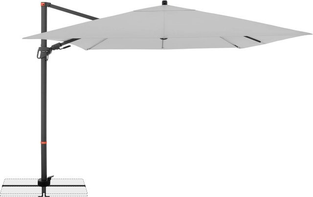Doppler Pendelschirm MyZone in Hellgrau mit Aluminiumgestell und UV 60 Schutz, B/T: 280 x 280 cm - Bild 1