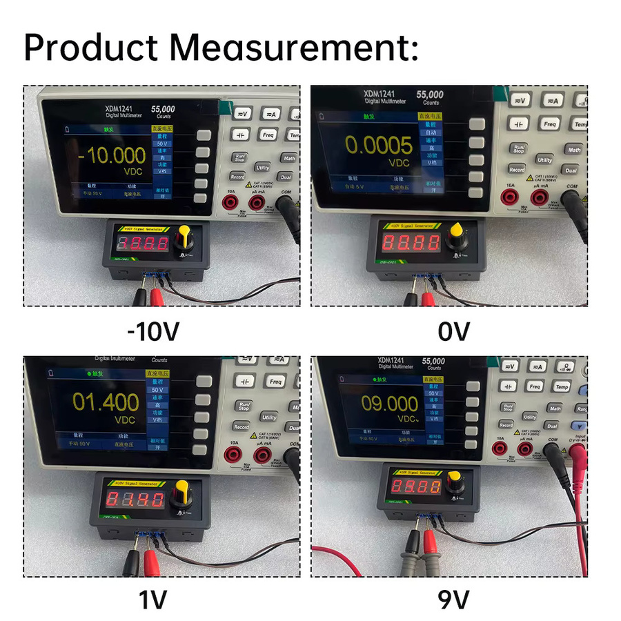 Voktta Digitalanzeige Spannungsquelle und Analoger Signalgenerator DC7-28V mit SPS DAC Ausgang, einstellbar ± 10 V + 5 V/0-10 V, Schwarz - Bild 2