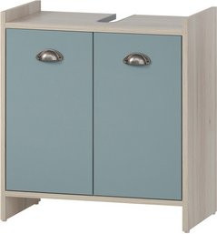 Schildmeyer Waschbeckenunterschrank Lindholm in Sandeiche und Taubenblau, B/H/T: 57 x 62,4 x 33 cm - Bild 1