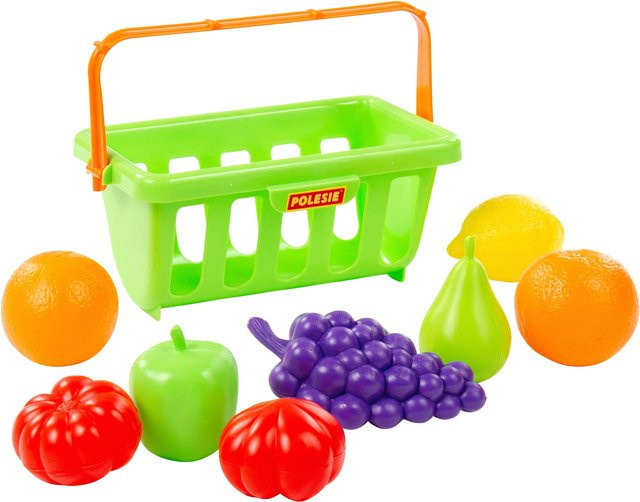 Polesie Früchtekorb Früchte Essen 9-tlg. Set ab 1 Jahr - Bild 1