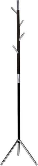 PROREGAL Minimalistischer Garderobenständer in Schwarz mit 4 Aluminiumhaken, Höhe: 180 cm - Bild 1