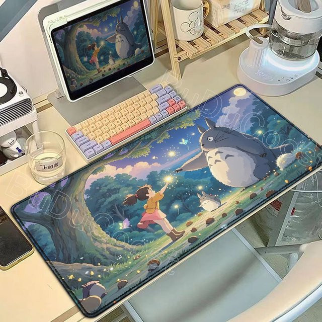 Lockedge Mauspad Anime T-Totoro XXL Schreibtischunterlage Multicolour - Bild 1
