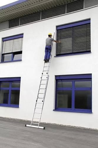 MUNK Günzburger Steigtechnik Aluminium Schiebeleiter in Silber mit maximaler Arbeitshöhe von 6,9 m - Bild 1